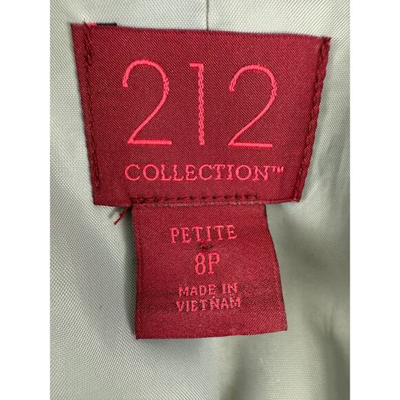 212 Collection Petite 8P 2 Button Notched Blazer Jacket Gray Long Sleeve Lined - Picture 6 of 9